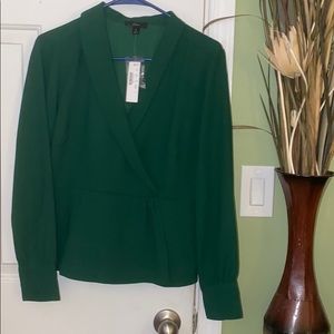 Drapey Faux wrap shirt - J. Crew